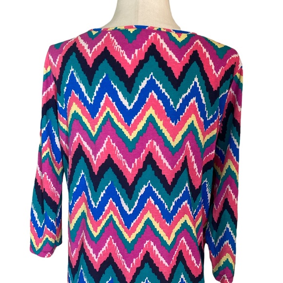 Lilly Pulitzer Gretchen Knit Dress in Hearts a Flutter Slip Chevron Print - M - Picture 8 of 13